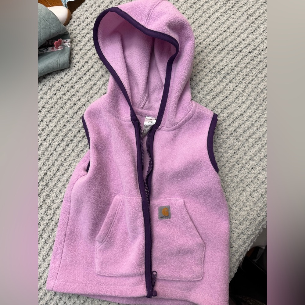 Kids Pink Hooded Vest